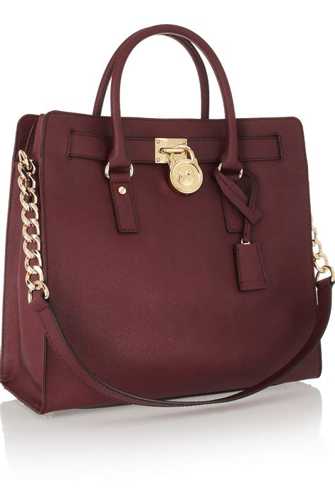 michael michael kors hamilton large tote purple|Michael Kors saffiano large tote.